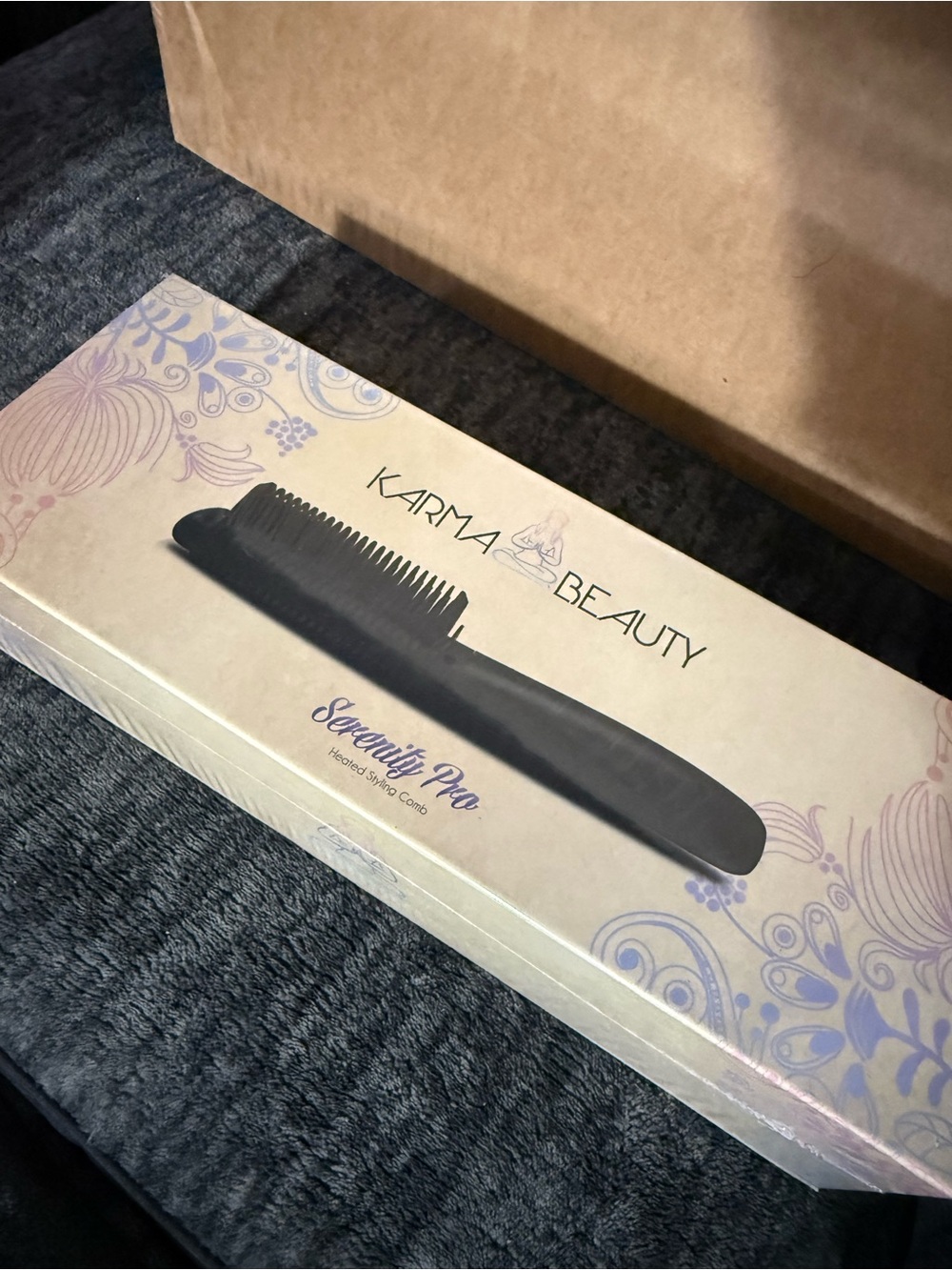 Karma Beauty Serenity Pro Heated Styling Comb - black